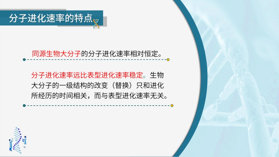 (61)--6.2.4分子进化速率-特点和影响因素_第1页