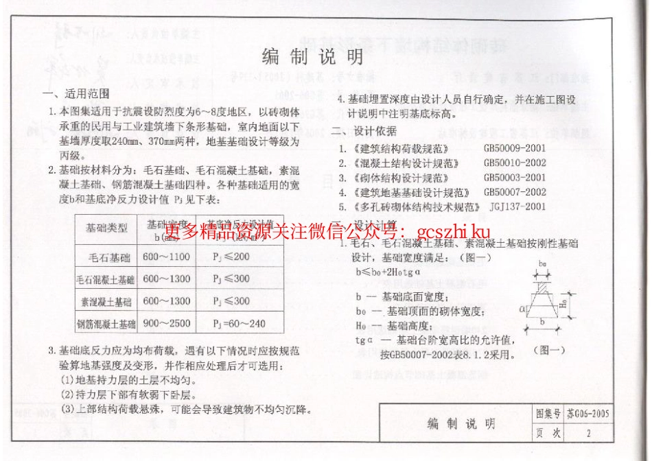 苏G06-2005砖砌体结构墙下条形基础_第3页