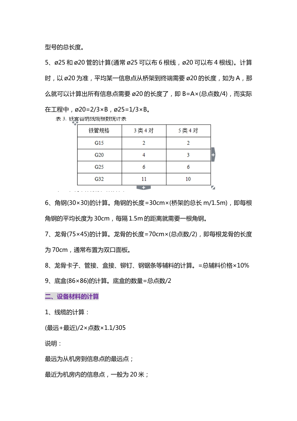 弱电工程线缆和管材计算方法2017-7-15_第2页