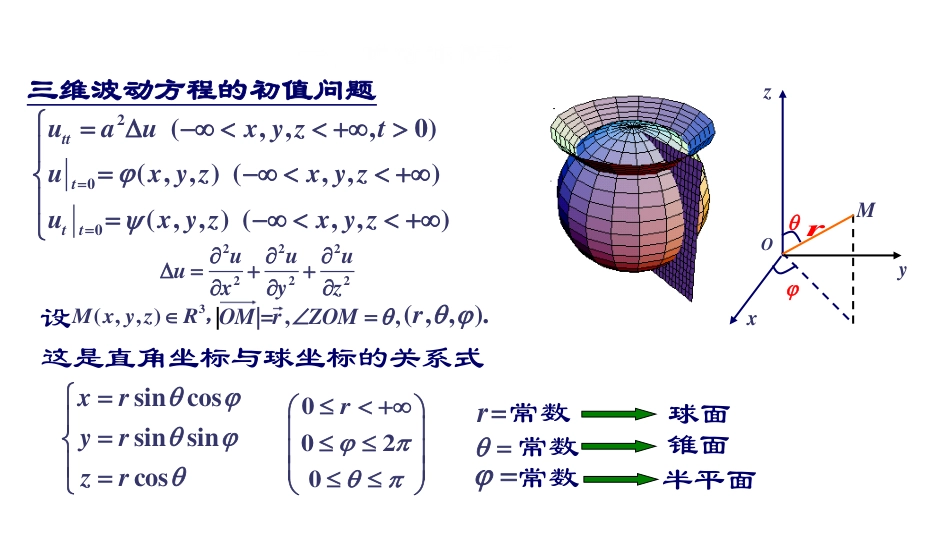 (13)--第三章2：三维波动方程数学物理方程与特殊函数_第1页