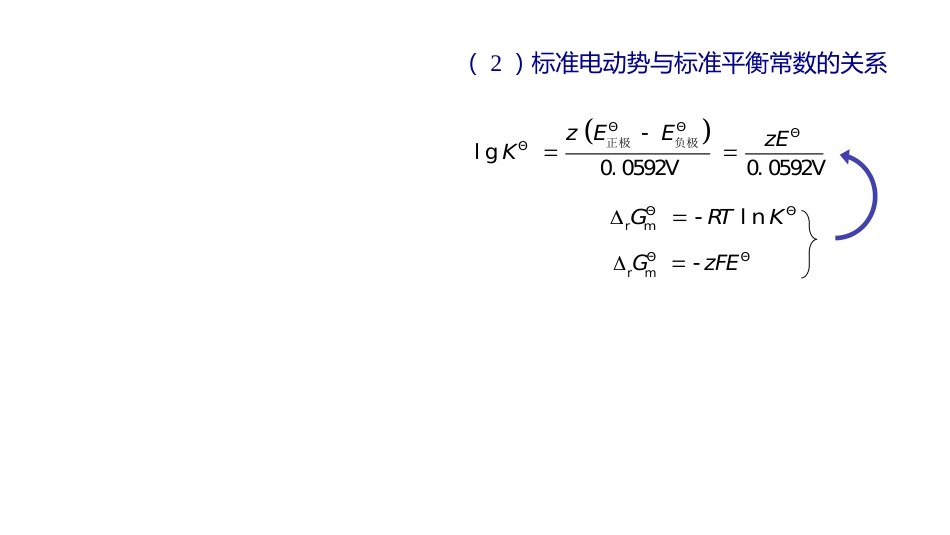 (2.9.6)--6 电动势与摩尔反应吉氏函数及标准平衡常数的关系_第3页