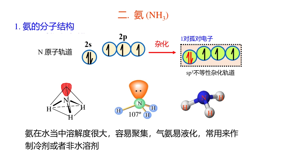 (3.91)--12.1.2 氮的氢化物无机化学_第1页