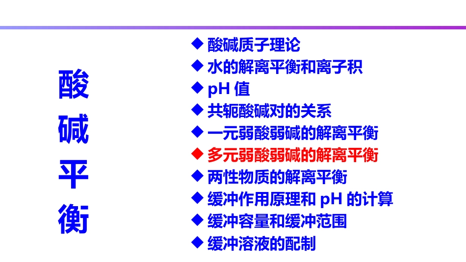 (48)--4.5 多元弱酸弱碱的解离平衡_第1页