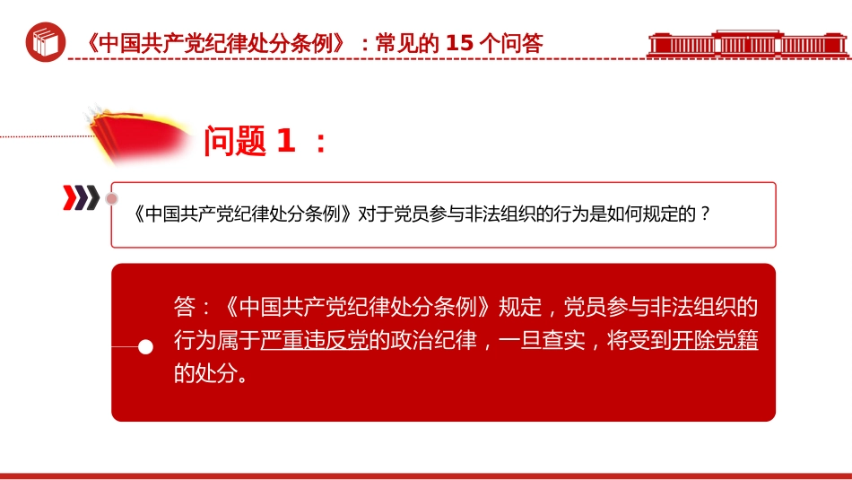 《中国共产党纪律处分条例》PPT关于《中国共产党纪律处分条例》常见的15个问答_第2页