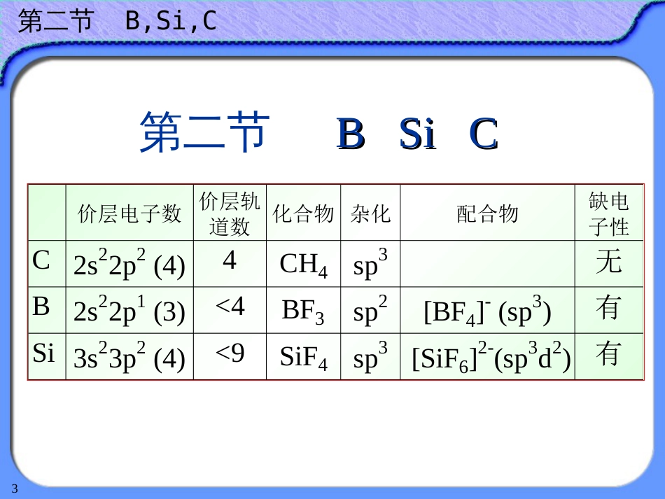 (43)--13-2硼硅碳无机及分析化学_第3页