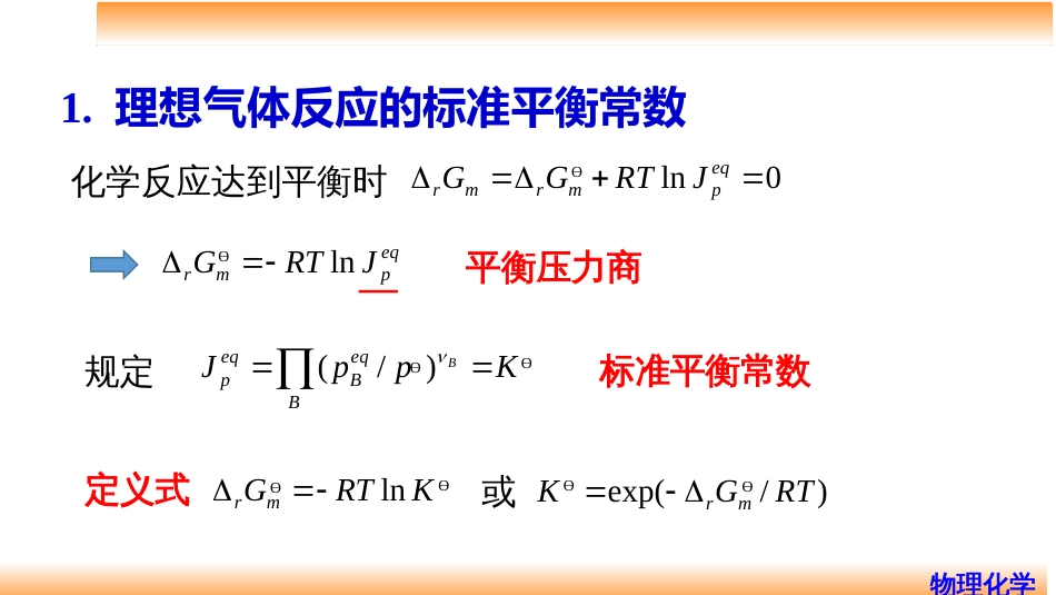 (46)--5.2理想气体反应的标准平衡常数_第2页