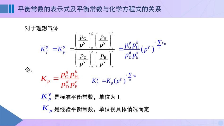 (57)--6-2平衡常数的表示式及平衡常数与化学方程式的关系_第1页