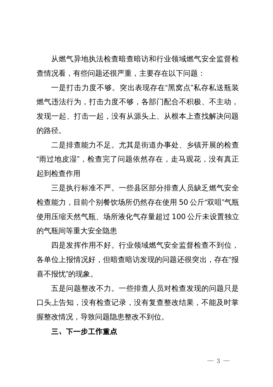 在全市城镇燃气安全专项整治工作部署推进视频会上的讲话_第3页