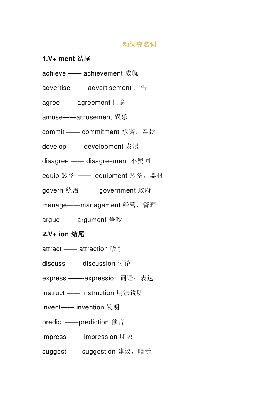 小学复习资料：英语词性转换归纳汇总_第1页