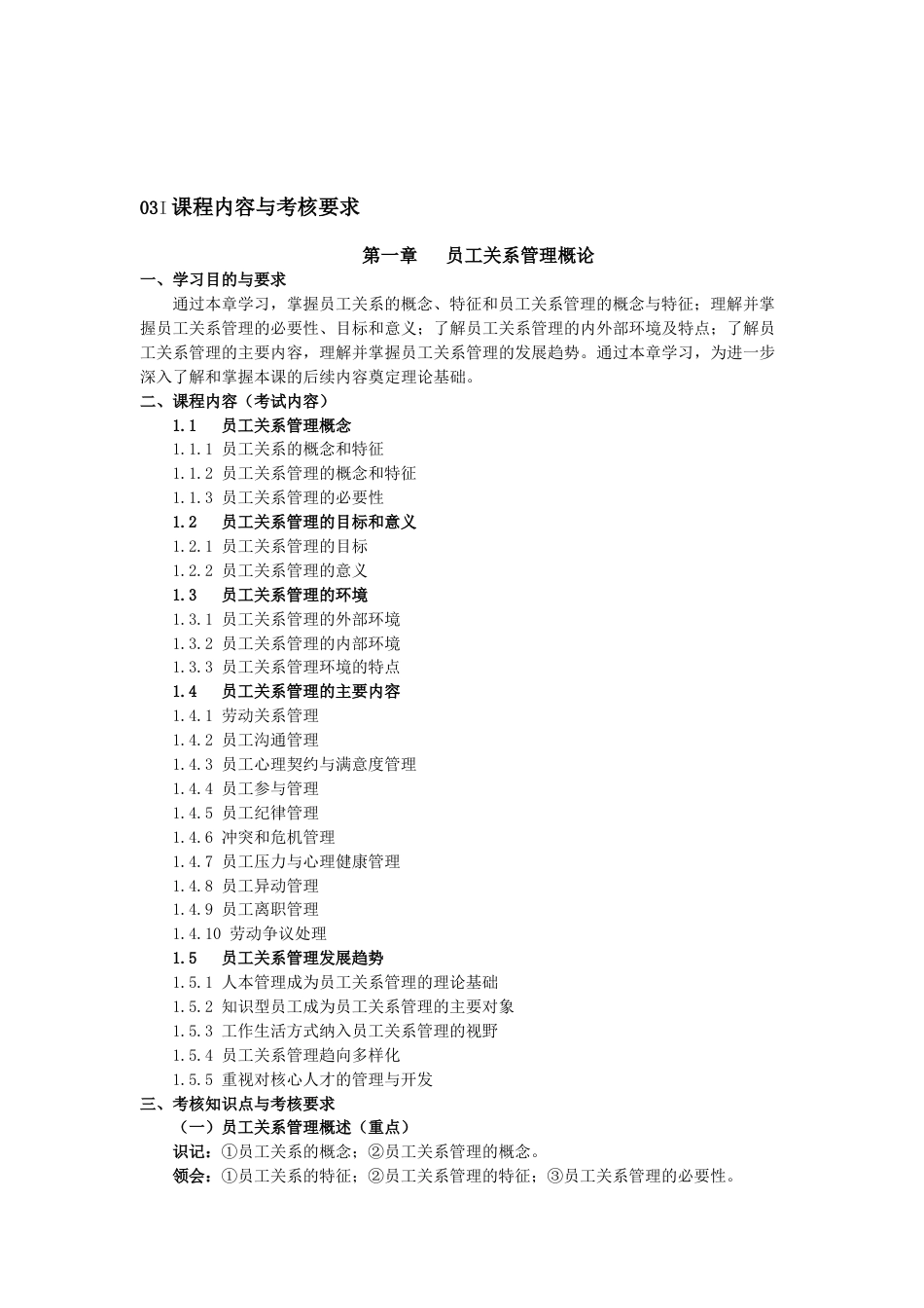 江苏自学考试员工关系管理考试大纲解析_第2页