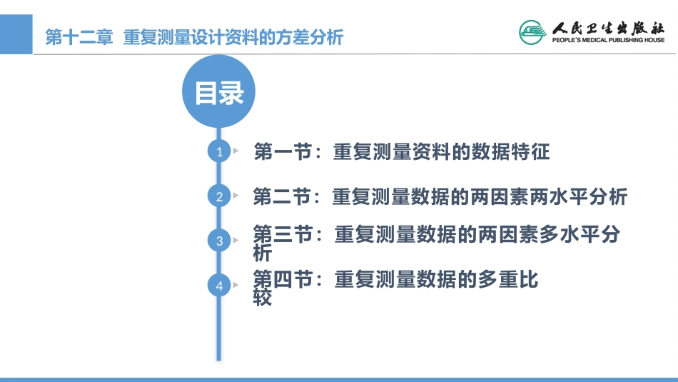 (1.12)--CH12 重复测量设计资料的方差分析_第1页