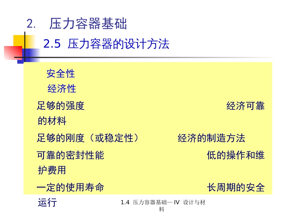 (5.1.4)--1.4 设计与材料压力容器设计_第1页