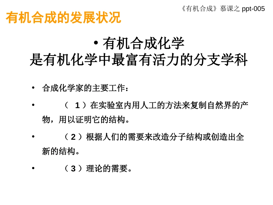 (6)--005-有机合成的发展状况_第1页