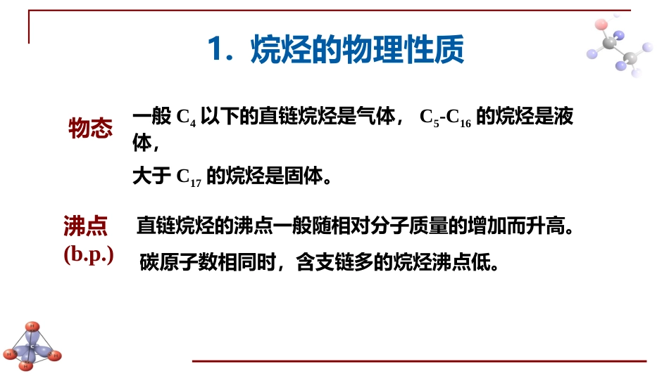 (6.3)--第一章 烷烃-3-烷烃的物理和化学性质_第2页