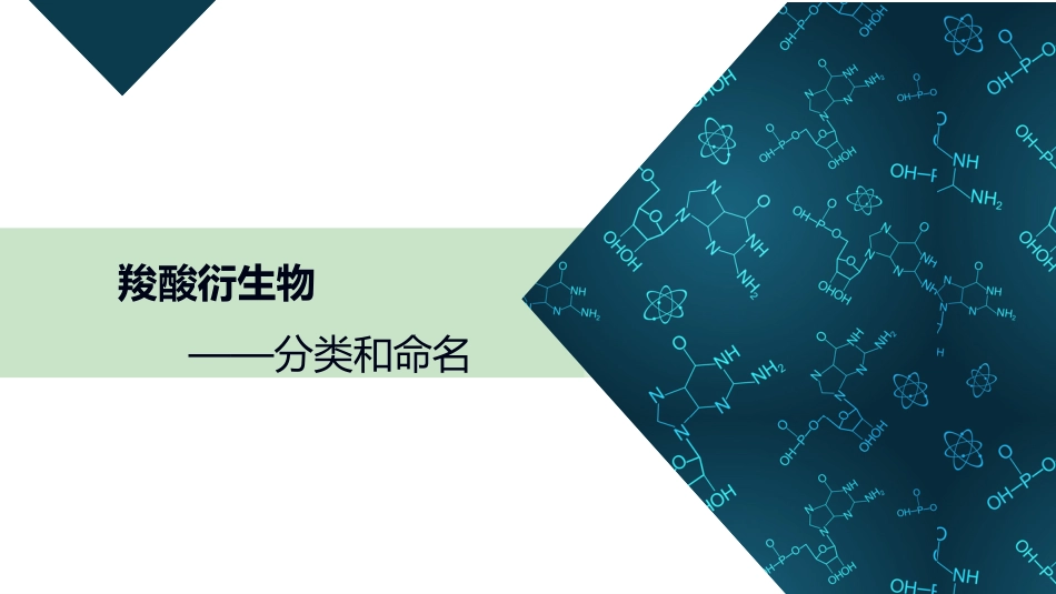 (12)--5.1 羧酸衍生物的分类和命名_第1页