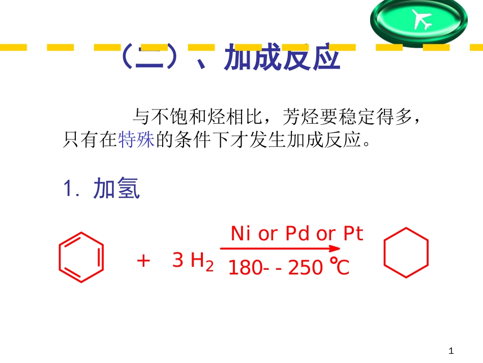 (25)--第七章-7节-单环芳烃的化学性质-加成及侧链的反应_第1页