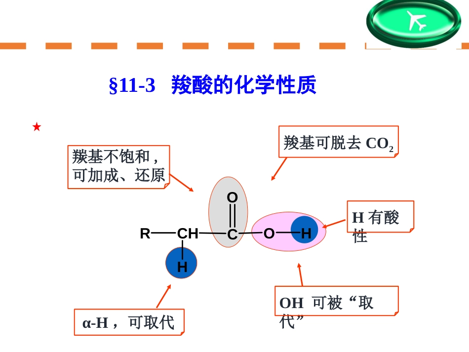 (127)--第十一章-3节-羧酸酸性、α-卤代、脱羧反应_第1页