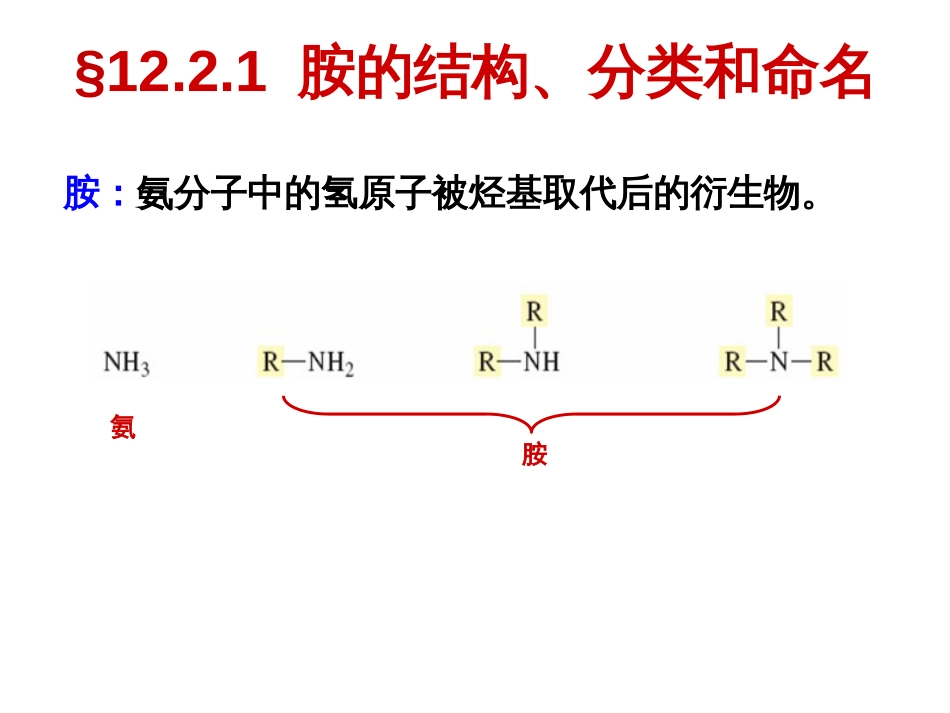 (145)--第十二章-5节-胺类化合物的分类、结构和命名_第3页