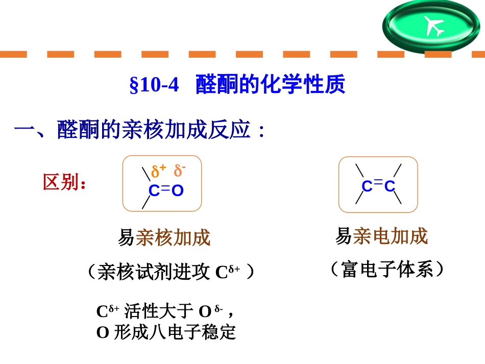 (163)--第十章-3节-醛酮的亲核加成反应-上_第1页