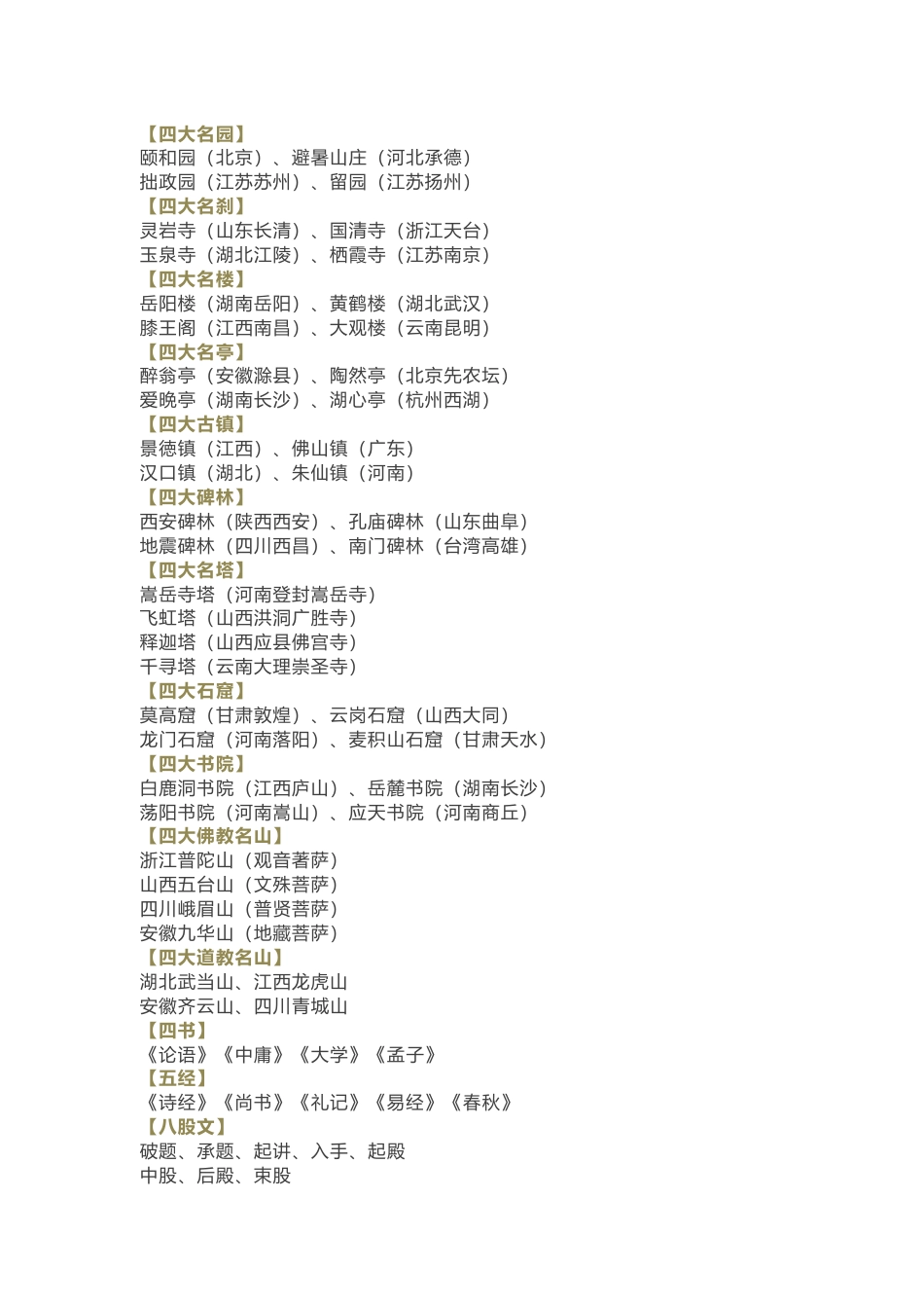 初中语文资料：国人须知的77个文化常识_第2页