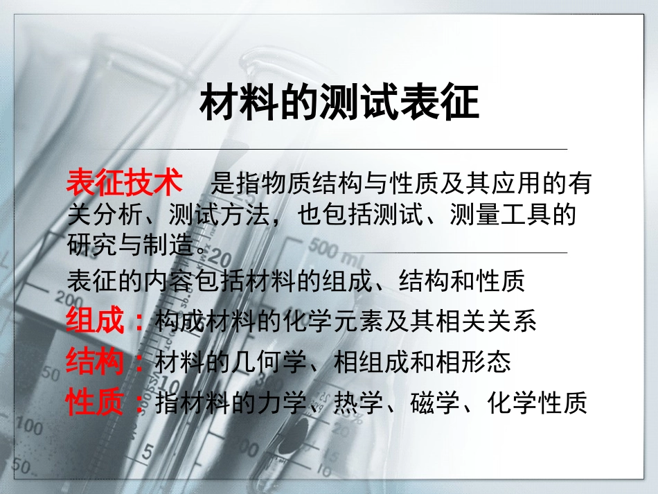 材料的测试、表征方法和技巧_第1页