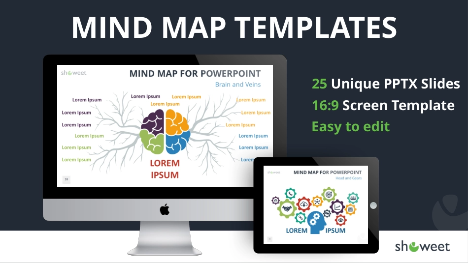 showeet出品免费思维导图PPT图表28张_第1页