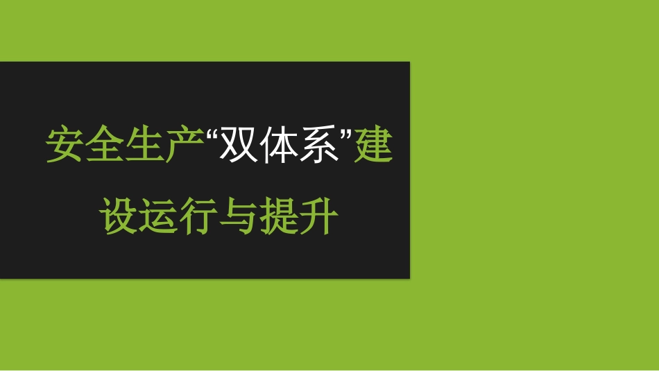 20200210风险分级管控与隐患排查治理双体系运行与提升_第1页