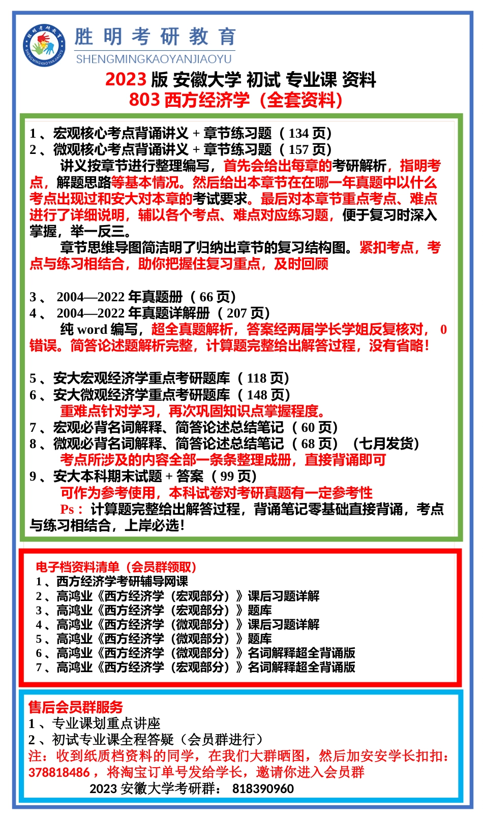 23届安大803西方经济学专业课资料介绍与展示_第1页