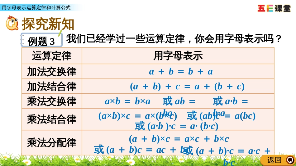 5.1.2 用字母表示运算定律和计算公式_第3页