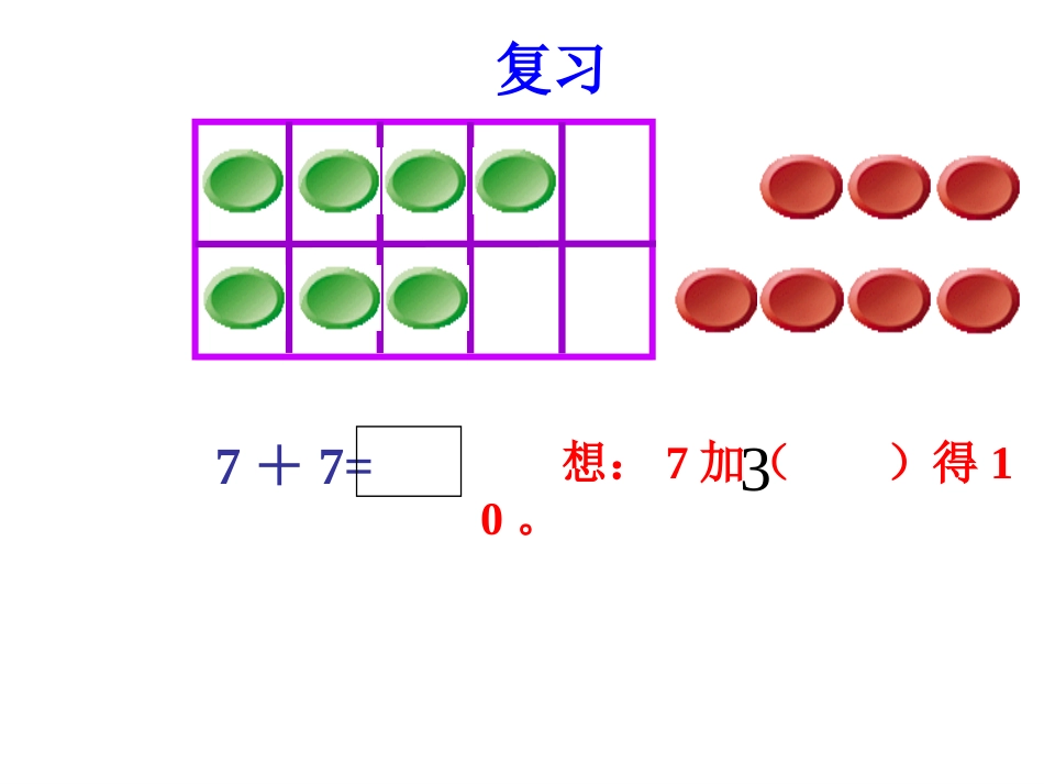 人教小学数学一上《8 20以内的进位加法 》PPT课件_第3页