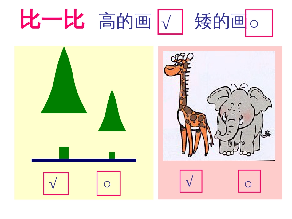 人教小学数学一上《1.2 长短_第3页