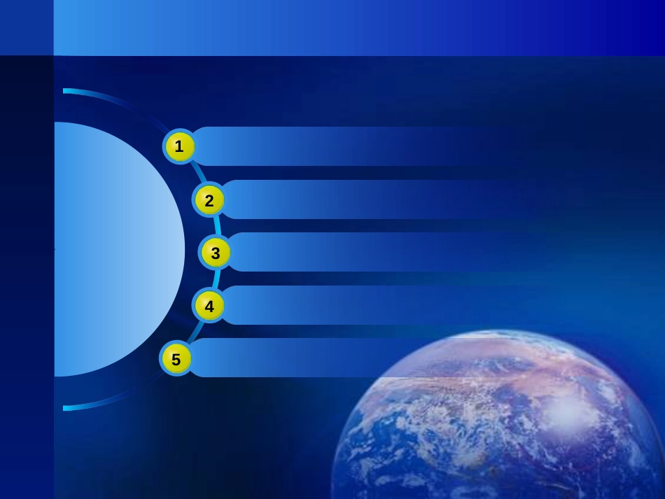 蓝色地球ppt模板_第2页