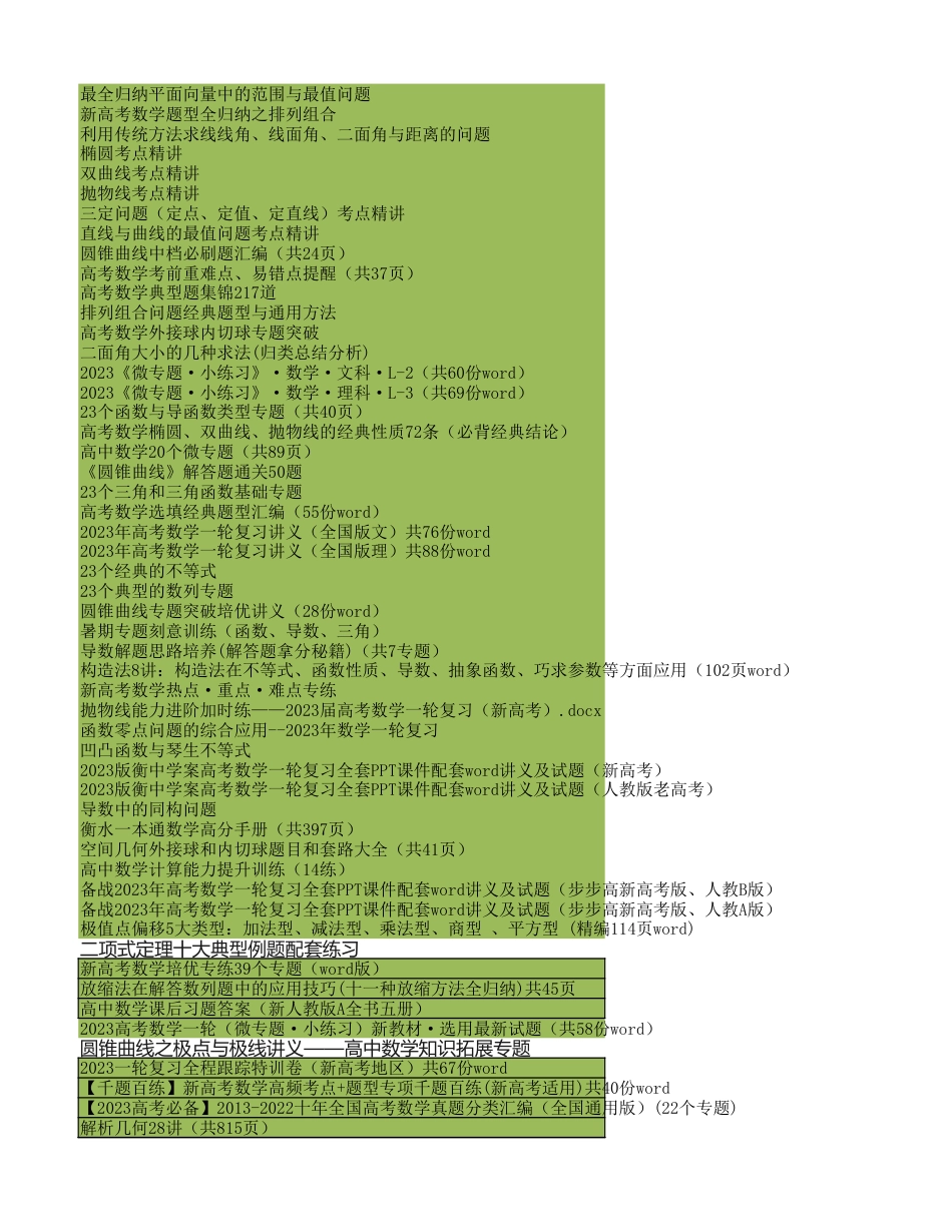 内部群数学知识点总结更新清单_第2页