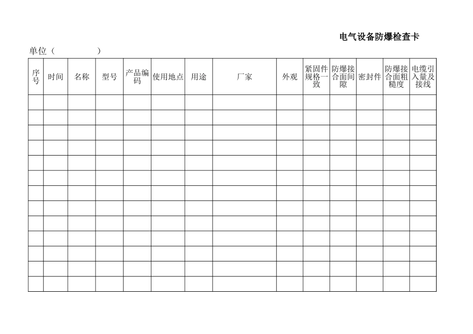 防爆检查卡汇总表_第1页