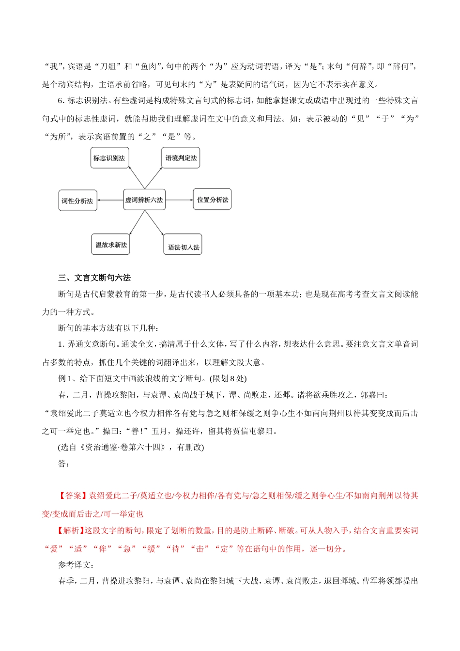 文言文阅读-2020年高考语文一轮复习精品资料_第3页