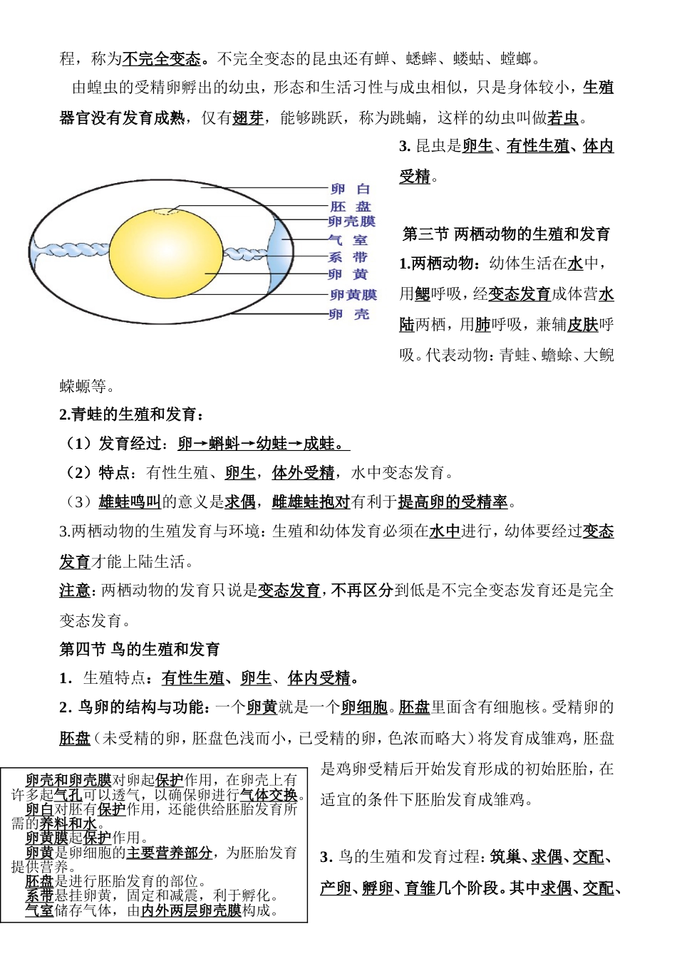 最新人教版八年级生物下册知识点归纳汇总1 (1)_第3页