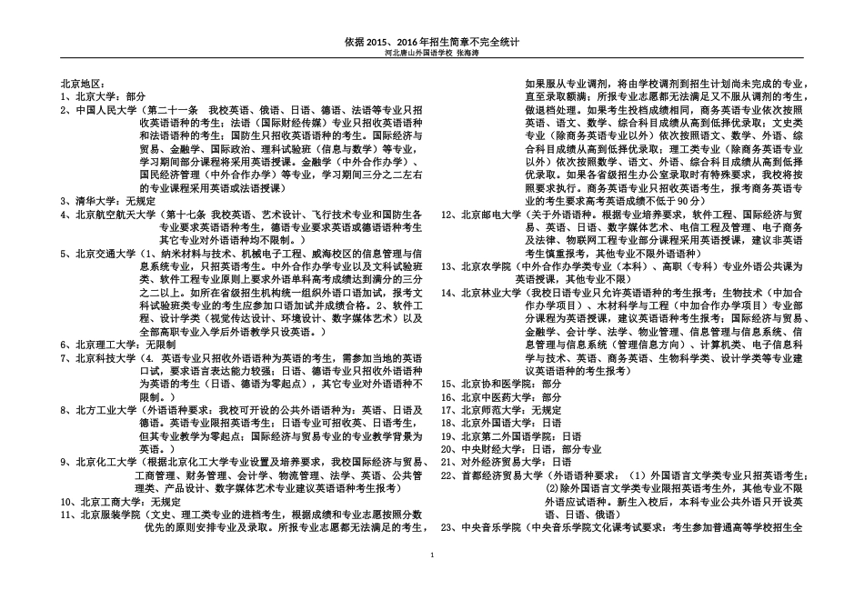 小语种学生可报大学统计_第1页