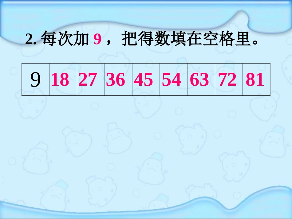 人教小学数学二上《6.3 9的乘法口诀》PPT课件 (8) (1)_第3页