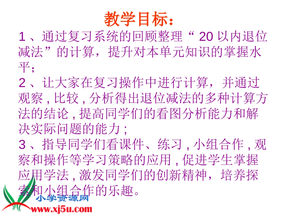 人教小学数学一下《2 20以内的退位减法》PPT课件 (5)_第2页