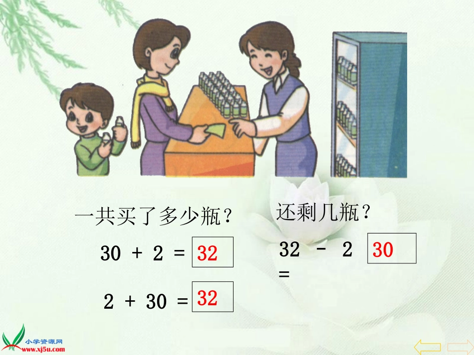 人教小学数学一下《4.3整十数加一位数及相应的减法 》PPT课件 (1)_第3页