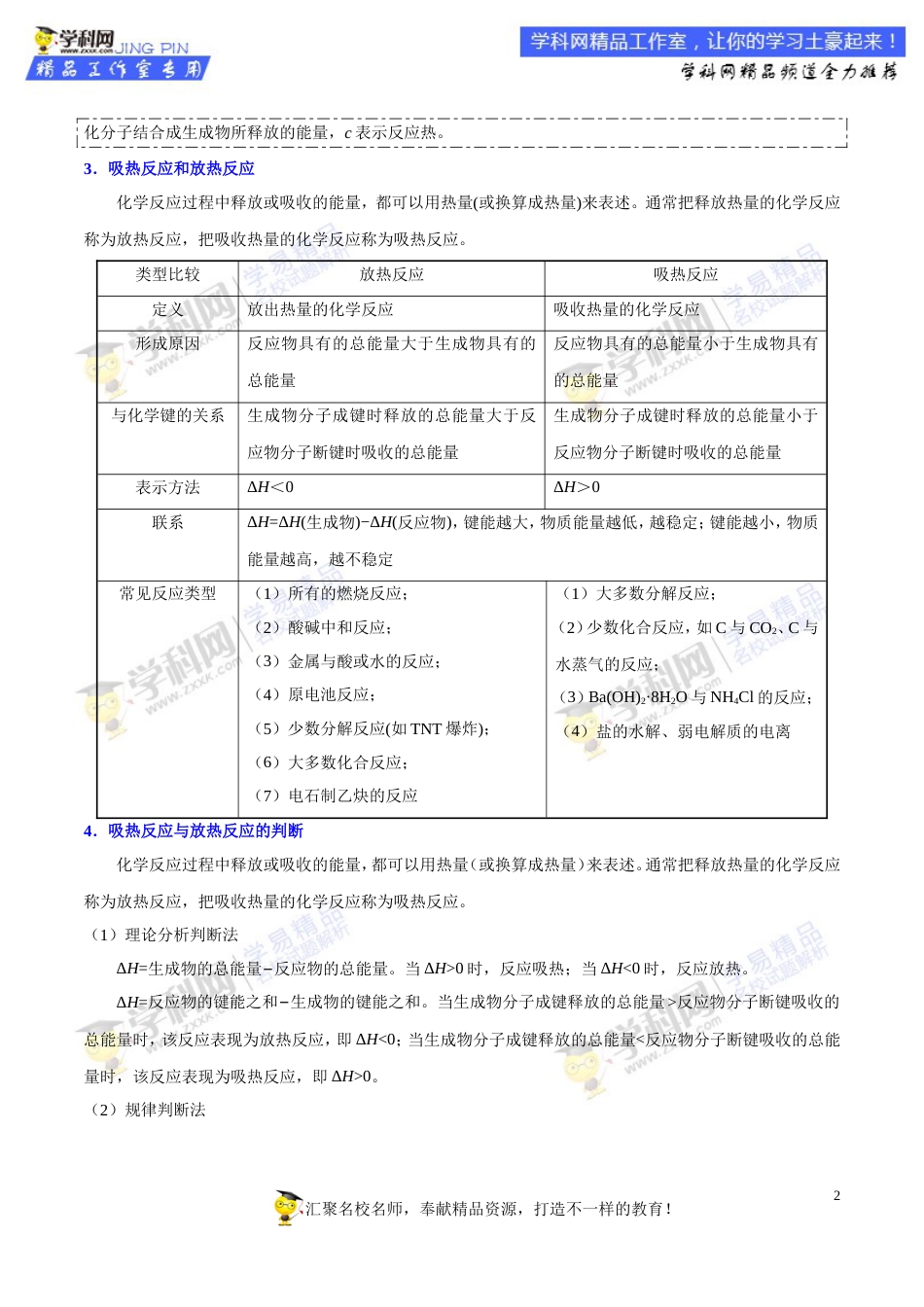 专题29 化学反应的热效应-高考全攻略之备战2018年高考化学考点一遍过_第2页