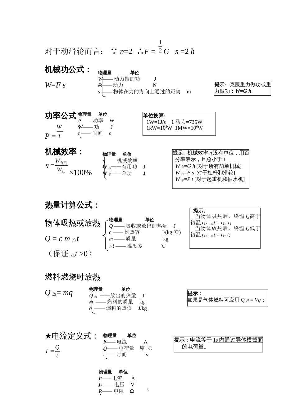 初中物理全部公式_第3页