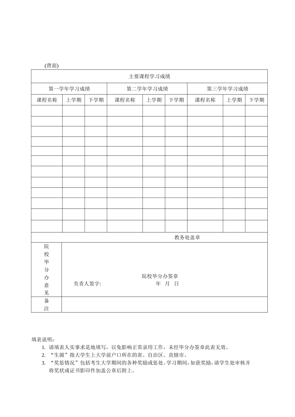 2021年度考试录用公务员报名推荐表_第2页