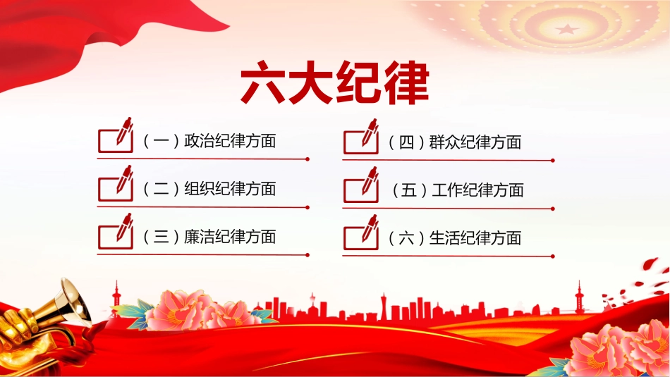 党纪学习教育PPT课件六大纪律方面存在的问题及整改措施整改问题清单_第2页