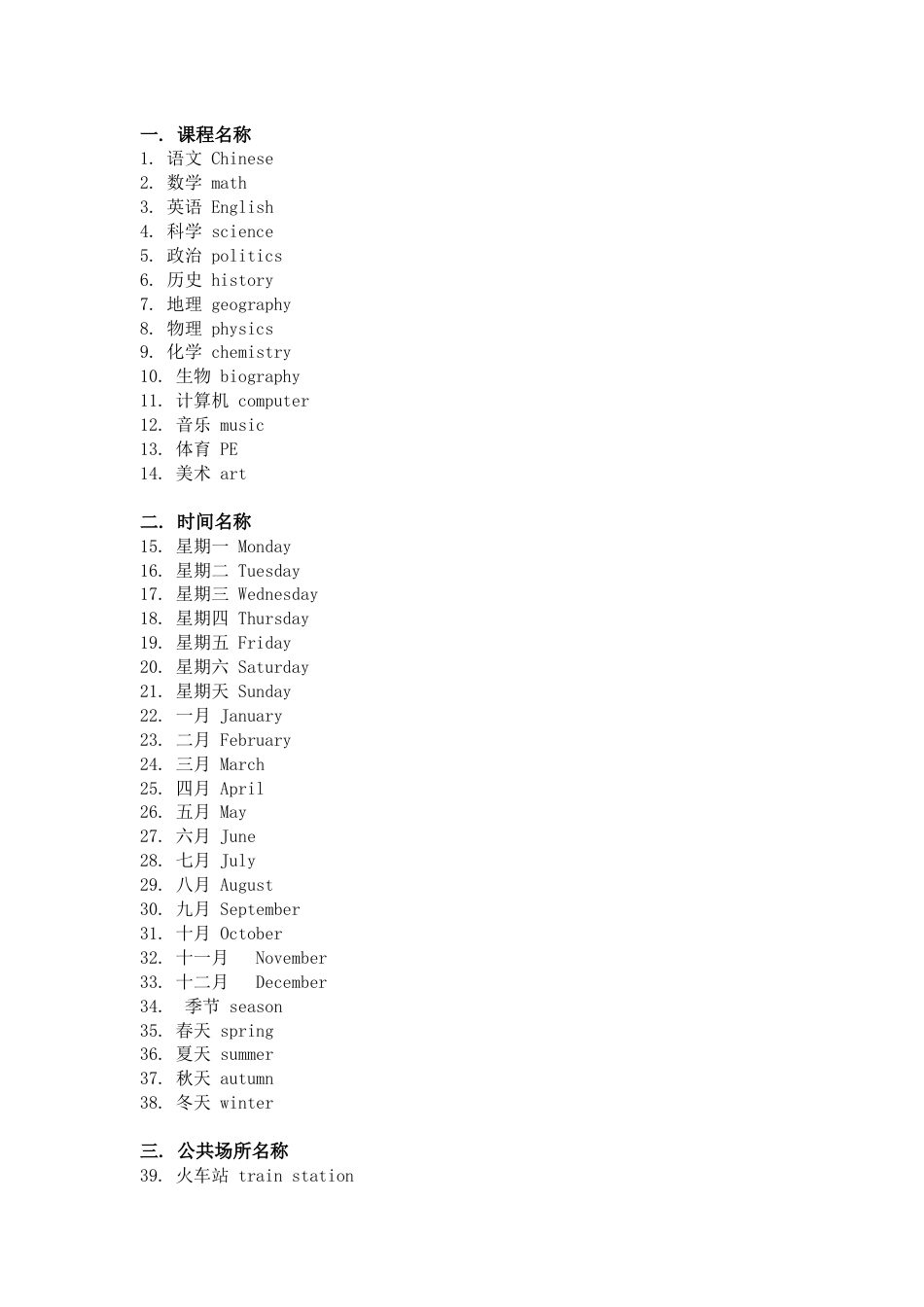 高中英语11类196个基础名词_第1页