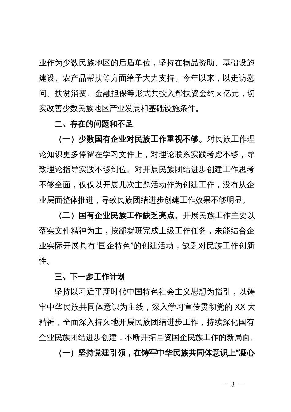 2024年上半年民族团结工作总结_第3页