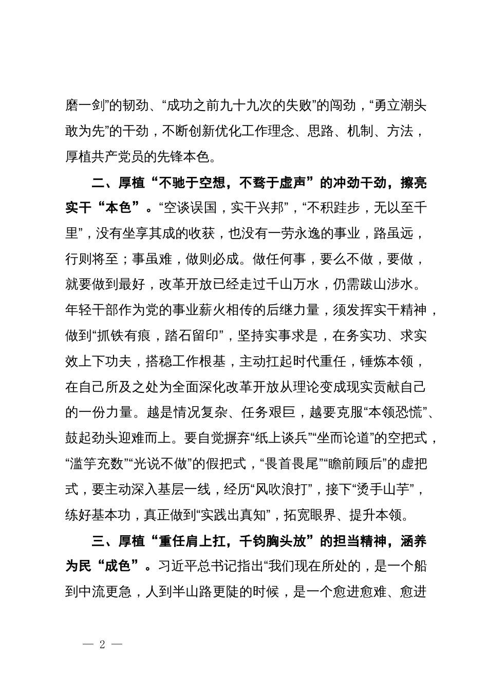 研讨发言：擦亮“三色”谱写改革开放新篇章_第2页