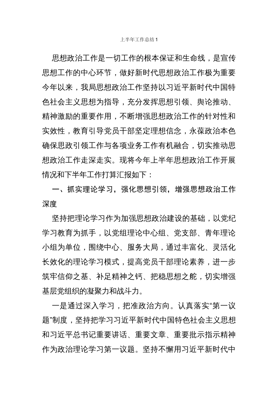 2024年上半年工作总结第一集_第1页