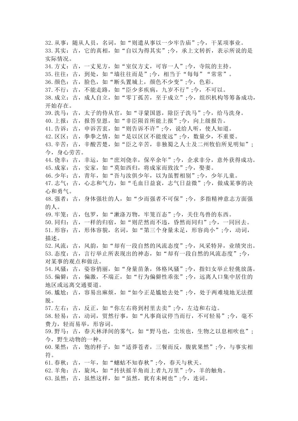 高中语文文言文中常考的古今异义词_第2页