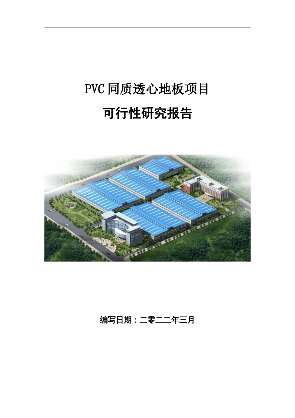 PVC同质透心地板项目可行性研究报告写作参考_第1页